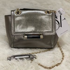440 Mini Metallic Embossed Lizard Crossbody Bag